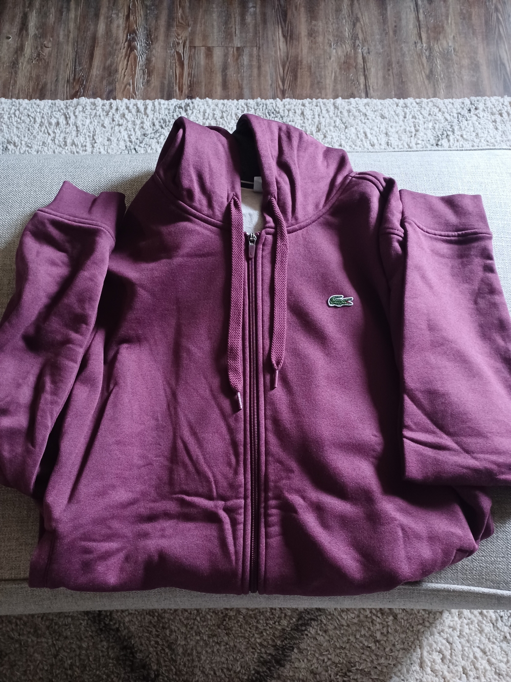 Lacoste Plum Zip-Up Hoodie